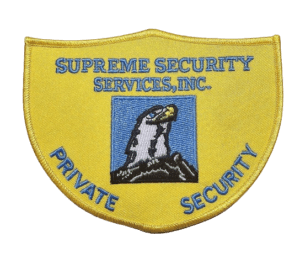 A patch that says supreme security services, inc.